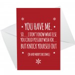 Funny Christmas Card For Him Boyfriend Husband Joke Card For Men