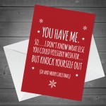 Funny Christmas Card For Him Boyfriend Husband Joke Card For Men