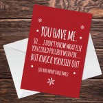 Funny Christmas Card For Him Boyfriend Husband Joke Card For Men