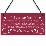 Friendship Plaque Hanging Sign Special Quote Christmas Birthday