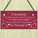 Friendship Plaque Hanging Sign Special Quote Christmas Birthday