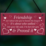 Friendship Plaque Hanging Sign Special Quote Christmas Birthday