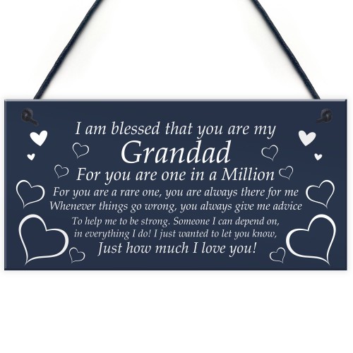 Christmas Gift For Grandad Hanging Sign Grandparent Gift