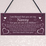 Christmas Gift For Nanny Hanging Sign Grandparent Gift Thank You