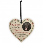 Memorial Plaque For Dog Pet Wooden Heart Personalised Decoration