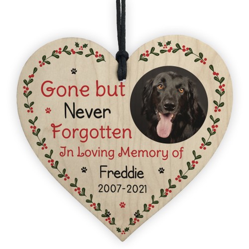 Special Memorial Gift For Dog Pet Wood Heart Personalised 