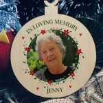 Personalised In Loving Memory Christmas Bauble Tree Decoration