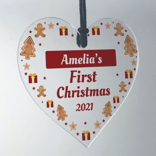 First Christmas Bauble Any Name Personalised Daughter Son Gift