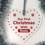 Our First Christmas With Any Name Personalised Dog Gift Xmas