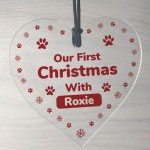 Our First Christmas With Any Name Personalised Dog Gift Xmas