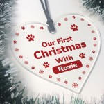 Our First Christmas With Any Name Personalised Dog Gift Xmas