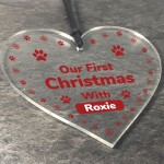 Our First Christmas With Any Name Personalised Dog Gift Xmas