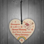 Mummy Unicorn Gifts Wooden Heart Christmas Decoration Gifts