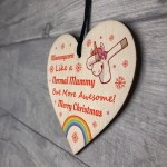 Mummy Unicorn Gifts Wooden Heart Christmas Decoration Gifts