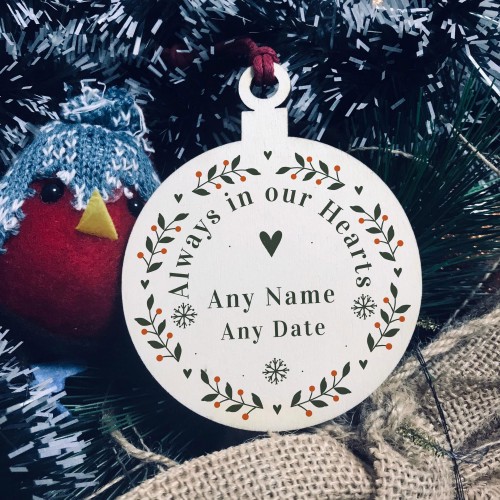 Personalised Rememberance Christmas Tree Ornament Mum Dad Nan