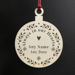 Personalised Rememberance Christmas Tree Ornament Mum Dad Nan