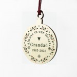 Personalised Rememberance Christmas Bauble Grandad Ornament