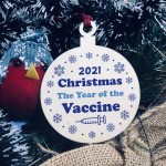 Year Of The Vaccine Christmas Tree Bauble Gift For Family Memory