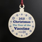 Year Of The Vaccine Christmas Tree Bauble Gift For Family Memory