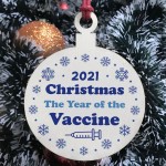 Year Of The Vaccine Christmas Tree Bauble Gift For Family Memory