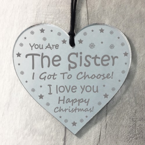 Sister I Got To Choose Gift Best Friend Christmas Gift Heart