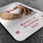 Personalised Bumps 1st Christmas New Baby Mum Dad Gift Card