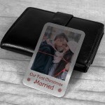 Our First Christmas Married Gift Personalised Photo Card Husband