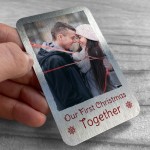 Our First Christmas Together Personalised Metal Card Girlfriend