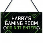 Personalised Gaming Room Sign Do Not Enter Plaque Gamer Gift