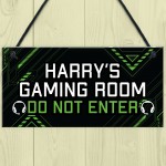 Personalised Gaming Room Sign Do Not Enter Plaque Gamer Gift