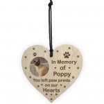 Personalised Cat Memorial Gift Hanging Wood Heart Tree Decor