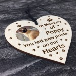 Personalised Cat Memorial Gift Hanging Wood Heart Tree Decor