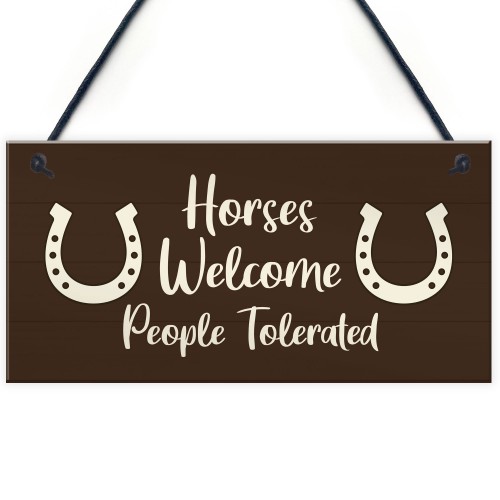 Funny Stable Sign Hanging Door Plaque Horse Lover Gift Sign