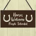 Funny Stable Sign Hanging Door Plaque Horse Lover Gift Sign