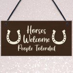 Funny Stable Sign Hanging Door Plaque Horse Lover Gift Sign