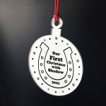 Our First Christmas With Horse Pony Engraved Christmas Decor