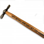 Personalised Funny Engraved Hammer Birthday Gift For Men Novelty