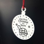 Our First Christmas With Turtle Tortoise Engraved Xmas Decor