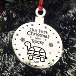 Our First Christmas With Turtle Tortoise Engraved Xmas Decor