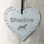 Personalised Horse Christmas Decoration 1st Acrylic Heart