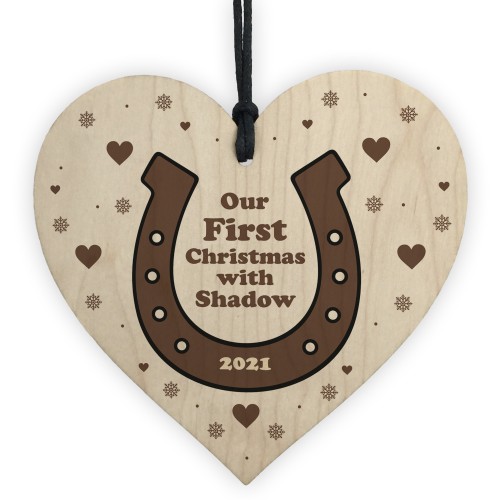 Our First Christmas With Horse Personalised Christmas Decoration