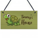 Funny Tortoise Sign For Home Personalised Turtle Sign For Tank