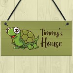 Funny Tortoise Sign For Home Personalised Turtle Sign For Tank