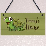 Funny Tortoise Sign For Home Personalised Turtle Sign For Tank