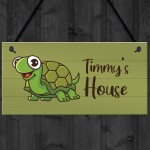 Funny Tortoise Sign For Home Personalised Turtle Sign For Tank