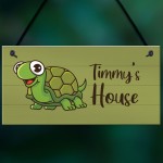 Funny Tortoise Sign For Home Personalised Turtle Sign For Tank