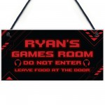 Personalised Games Room Sign For Son Brother Christmas Birthday 