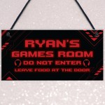 Personalised Games Room Sign For Son Brother Christmas Birthday 