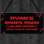 Personalised Games Room Sign For Son Brother Christmas Birthday 