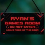 Personalised Games Room Sign For Son Brother Christmas Birthday 